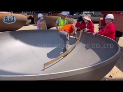 Q345r 2600mm Elipsoidal Baş Basınç Kapı Paslanmaz Çelik Taşak Sonları 58mm