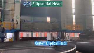 Taşlama ve pahlama özelliğine sahip özel yapım büyük karbon çeliği eliptik kafalar.