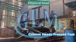 Eliptik kafalar tamburlu pres makinesi kullanılarak preslenir.