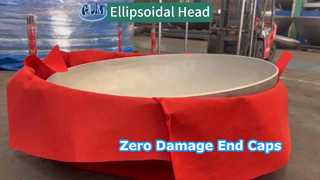 Paslanmaz çelik uç kapakları işlem boyunca kırmızı kumaşla korundu.