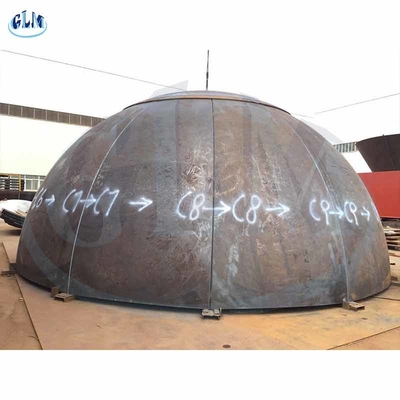 300mm AISI Titanyum Karbon Çelik Yarım küresel Baş Basınç Kapak Kapak