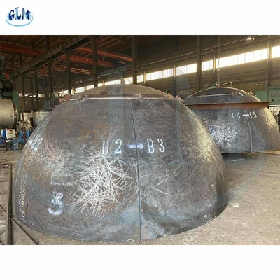 201 Paslanmaz çelik 89mm 1000mm Torisferik Dished End Bolier için Yarım küresel başlar