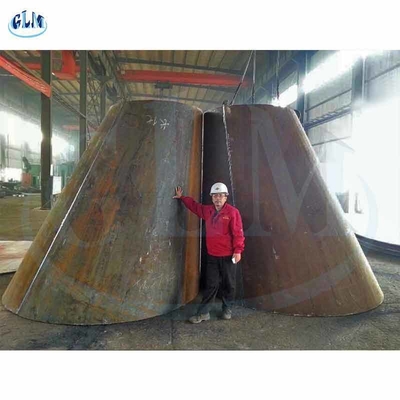 PED 300mm 89MM Silindir Konik Tank Başları Taç Yarıçapı Ellipsoidal Metal Tabak