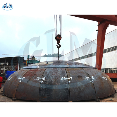 Karbon çelik 2: 1 elipsoidal tabak başı tabak ucu çapı 11000mm kalınlığı 58mm