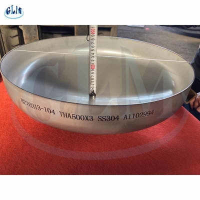 SS304 THA Torisferik baş tabakası Sonu 500 mm Diametresi 3 mm Kalınlığı