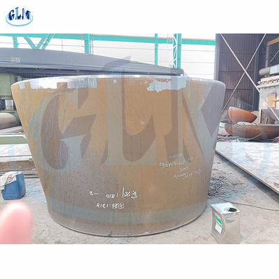 SA516 Gr70 Alt kimliği 3300MM Konik tank başları Kalınlığı 74mm