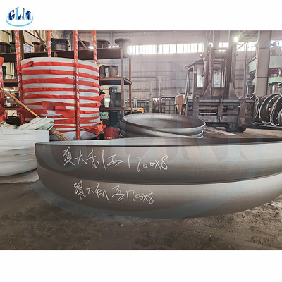 Özelleştirilebilir Karbon Çelik 8 mm kalınlığında 1700 mm çaplı yarı eliptik kafa