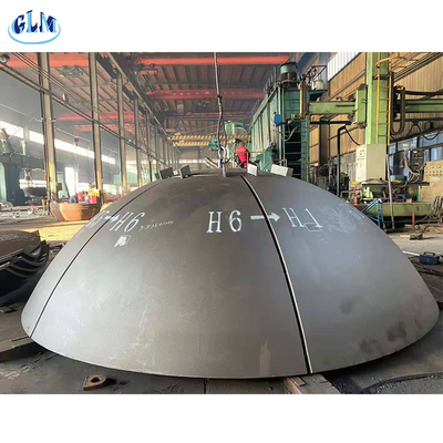 Sa516 Gr70 100mm Yarı küresel tank başlıkları ASME Paslanmaz çelik tabaklı