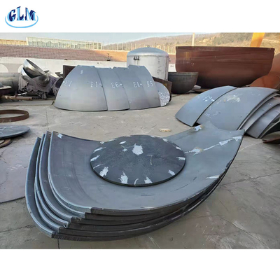 Sa516 Gr70 100mm Yarı küresel tank başlıkları ASME Paslanmaz çelik tabaklı