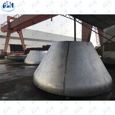 PED Konik Tank Başlıkları Paslanmaz Çelik 304 Basınçlı Gemi Son Kapakları Alt Kapak 2500mm