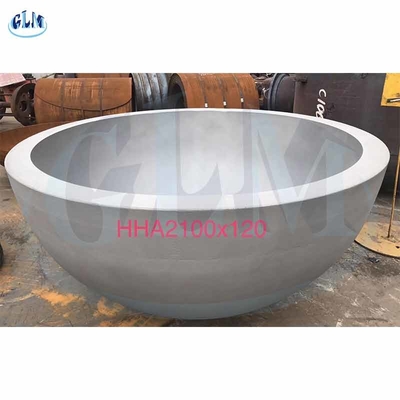 HHA 2100mm 120mm Yarım küresel tank başlıkları ANSI Basınçlı kaplar için tabak uçları