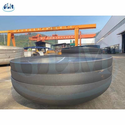 Soğuk şekillendirilmiş 10mm 89mm PED Yarım eliptik baş Boyutları Asme elipsoidal