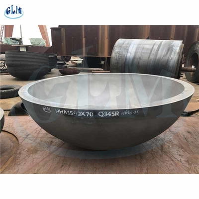 Q345R Hafif çelik eliptik yarı küresel tank başları Boyutları 1592MM X 70MM