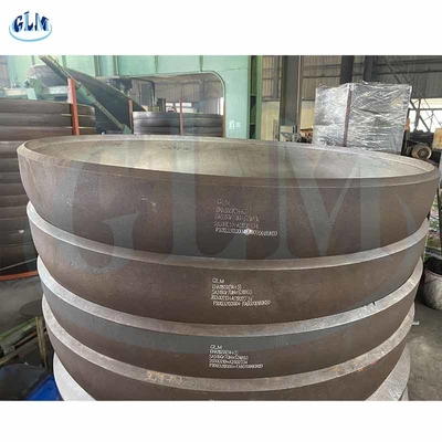 Q235 89mm 100mm Torisferik Karbon Çelik Boru Fittings için Yarım eliptik Baş
