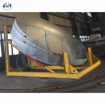 30MM ASME Q345A Küresel Başlar 2MM Paslanmaz Çelik Reaksiyon Kazanı için Dished Tank