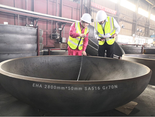 5mm 5000mm Yarım küresel eliptik tabak Baş ucu Ss316L elipsoidal şeklinde