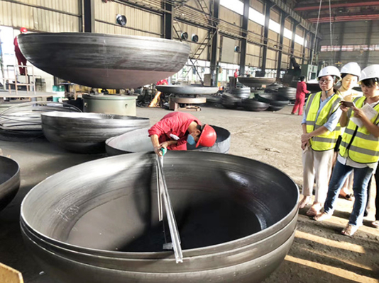 89MM 2000MM Boiler ve Konteynerler için Semi Elipsik Paslanmaz Çelik Tabak Başlığı PED GB