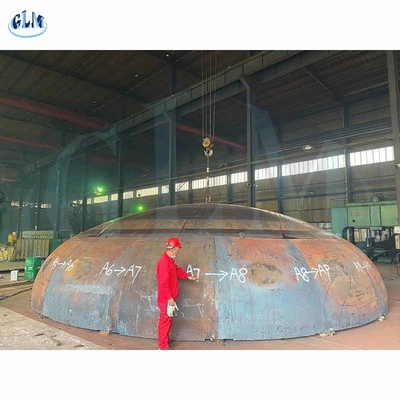 Kavşağı 4200mm Karbon Çelik Elipsik 2:1 Torisferik Dished Baş Gaz Tankı