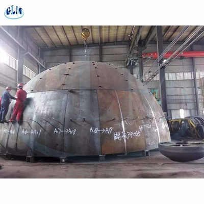 Daha Büyük Spesifikasyon Bölünmüş Yarım Küresel Tank Kafası 32 mm Kalınlığı