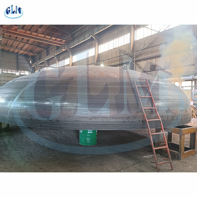 6500mm çaplı elipsoidal, % 10 azaltma oranı ile kapalı uç