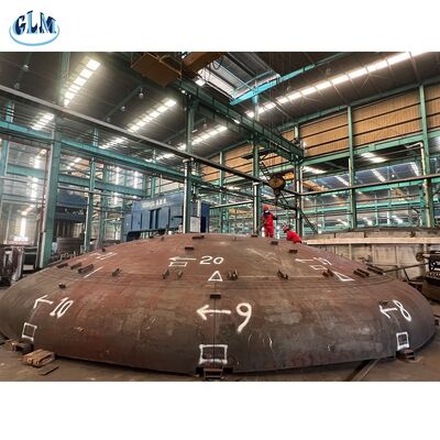 4200mm çaplı, basınçlı kaplar için sıcak presleme ve kaynak bağlantısı ile torisferik tabak başı