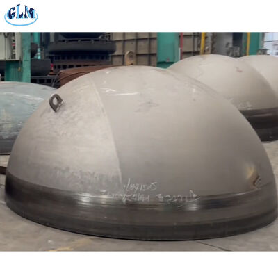 ANSI ASTM DIN JIS standartlarına uygun 25 mm minimum duvar kalınlığı olan sıcak şekillendirilmiş yarım küresel tank başlıkları